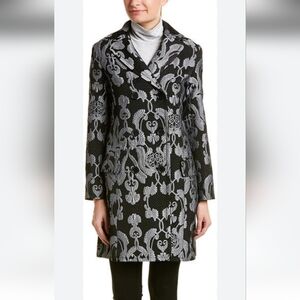 NWT Max Studio Elegant Black and Gray Patterned Women's Coat - Size Small